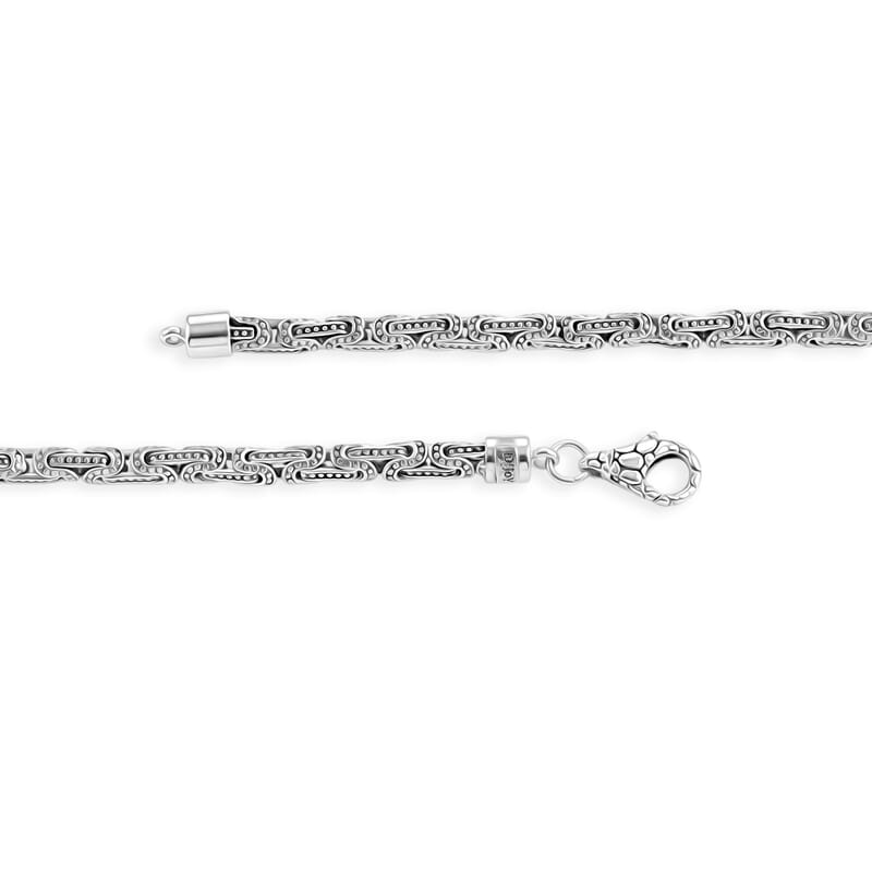 D'Joy Bali Legacy Byzantine Bracelet in Sterling Silver (6.50 In) 15.50 Grams