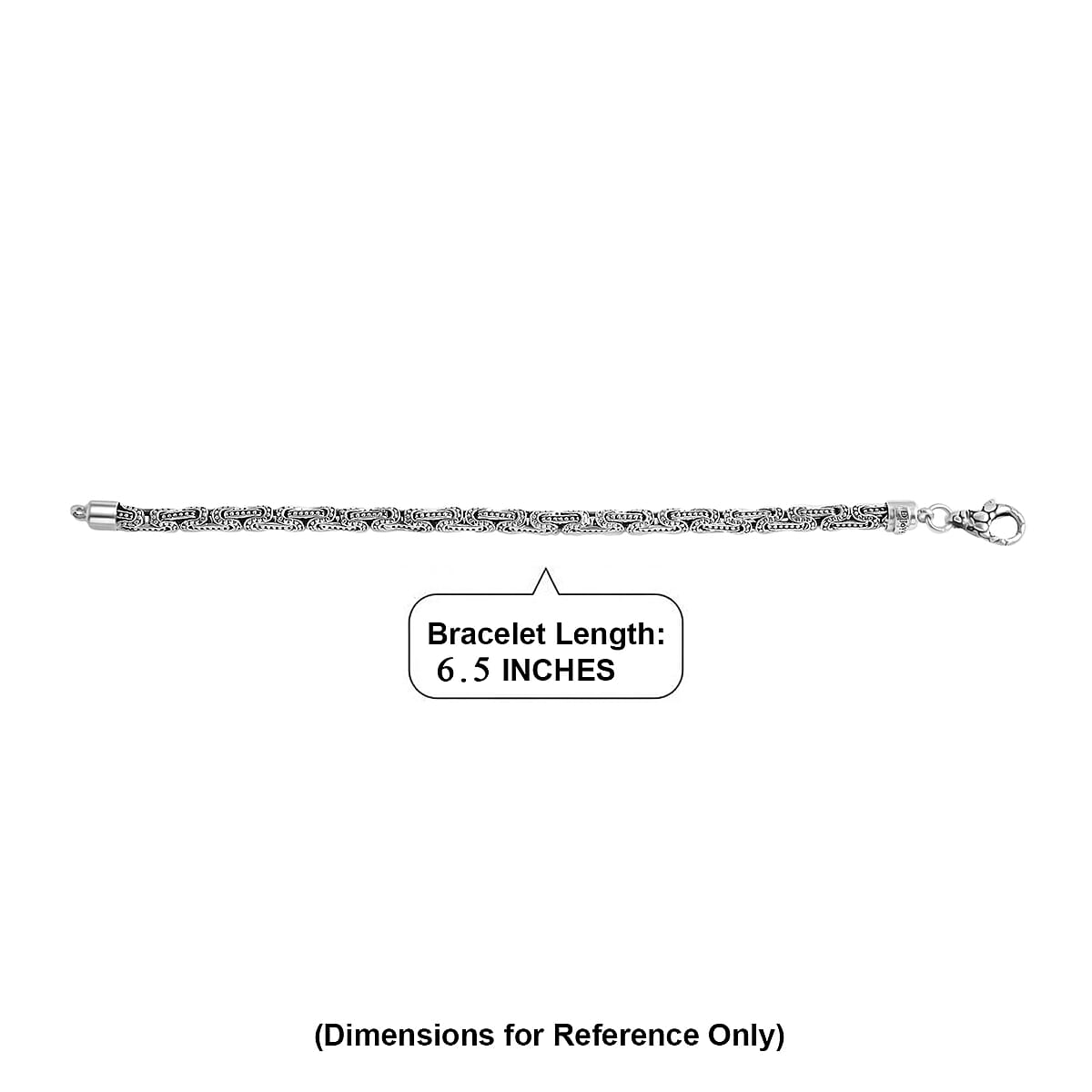 D'Joy Bali Legacy Byzantine Bracelet in Sterling Silver (6.50 In) 15.50 Grams image number 4