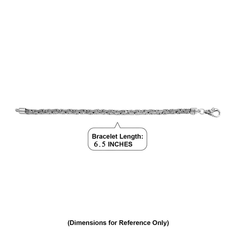 D'Joy Bali Legacy Byzantine Bracelet in Sterling Silver (6.50 In) 15.50 Grams