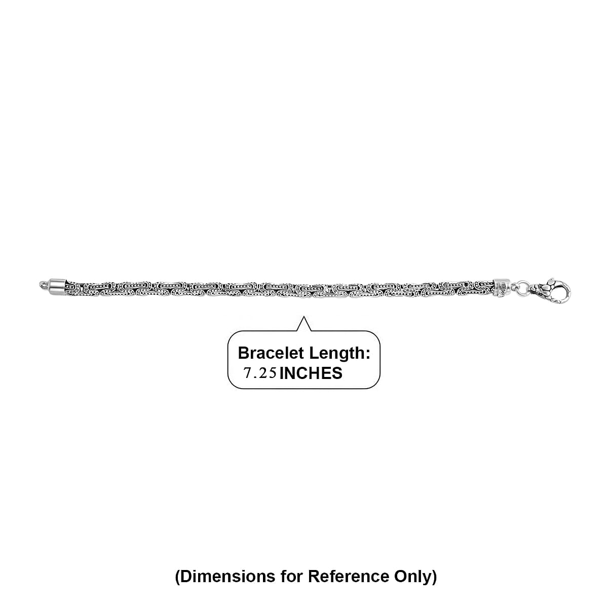 D'Joy Bali Legacy Byzantine Bracelet in Sterling Silver (7.25 In) 15.50 Grams image number 4