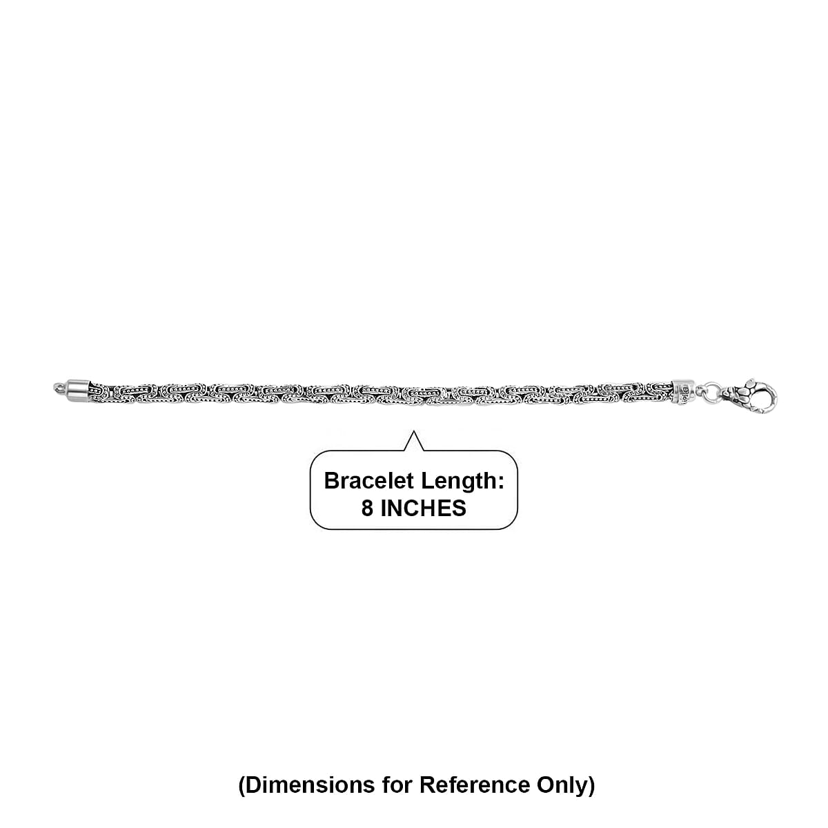 D'Joy Bali Legacy Byzantine Bracelet in Sterling Silver (8.00 In) 15.50 Grams image number 4