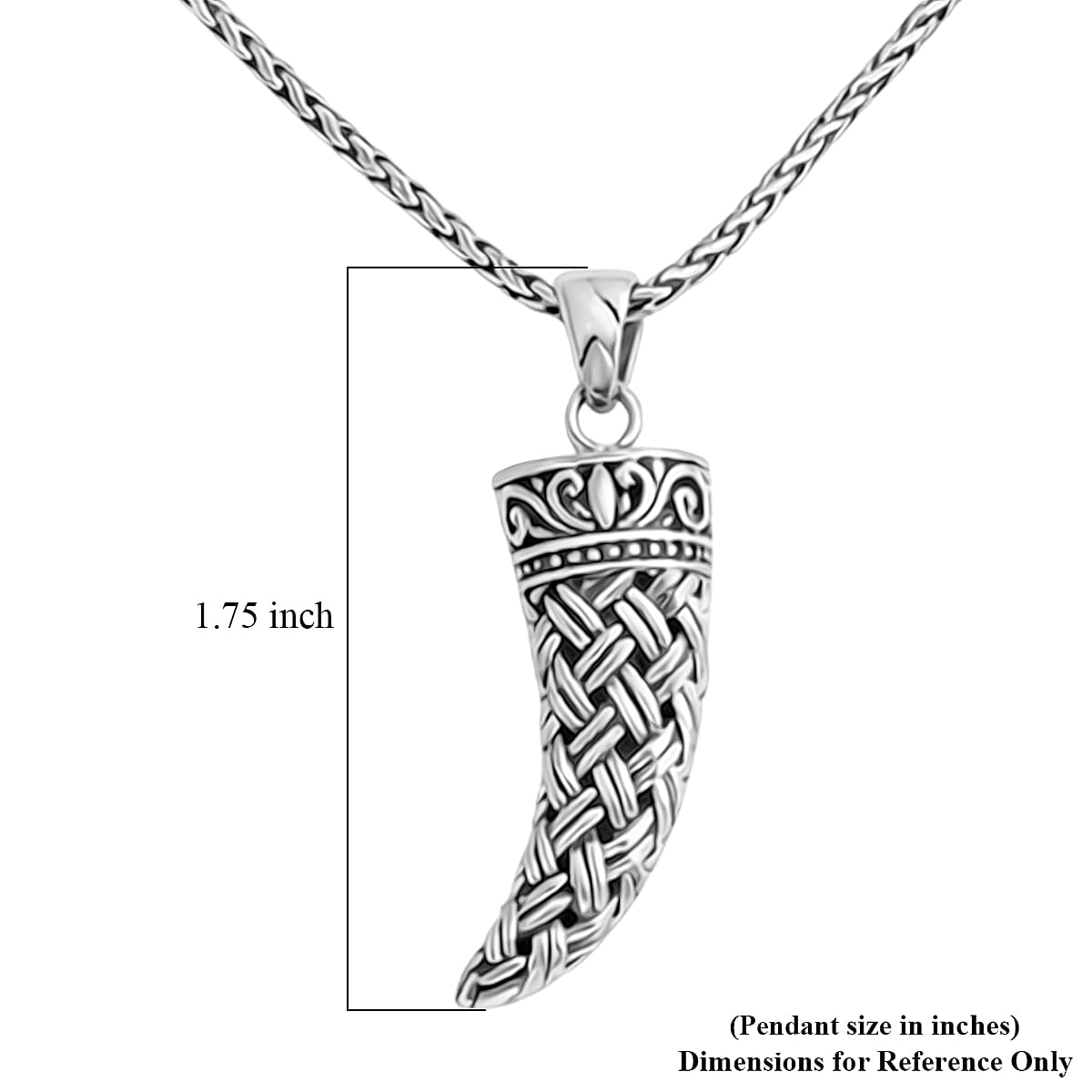 D'Joy Bali Legacy Padian Chain Necklace in Sterling Silver 16.15 Grams (18 Inches)