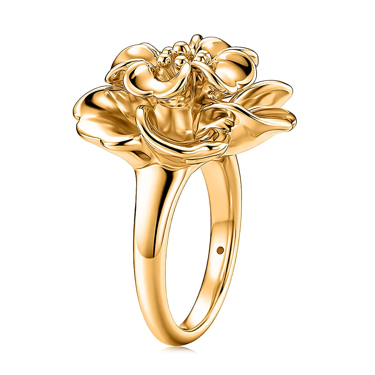 Dynasty Floral Statement Ring In 24K Yellow Gold 2.30 grams (Size 5.0) image number 2