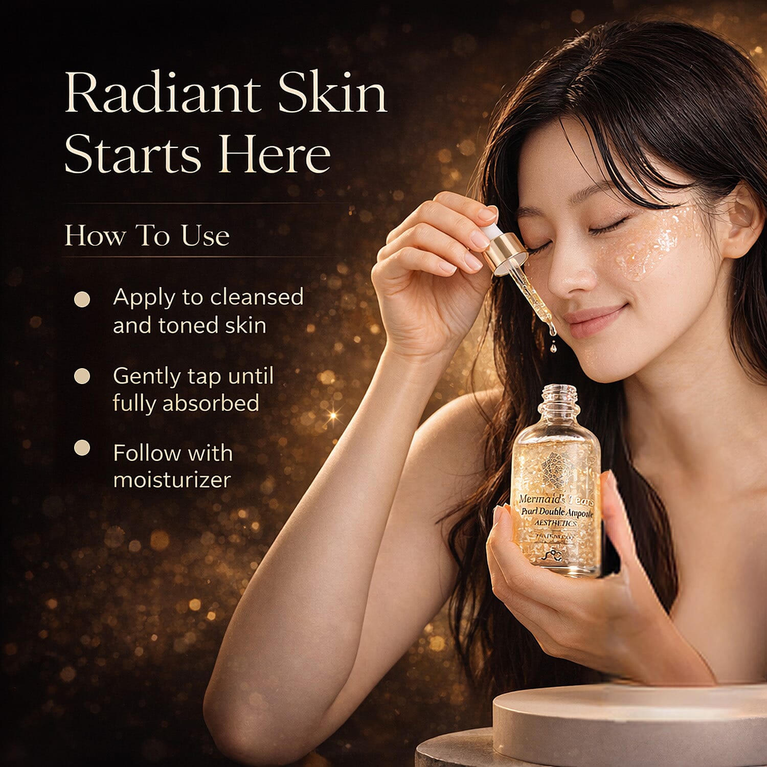 Aesthetics Mermaid's Tears Pearl Double Ampoule (3.72oz) Made in Korea