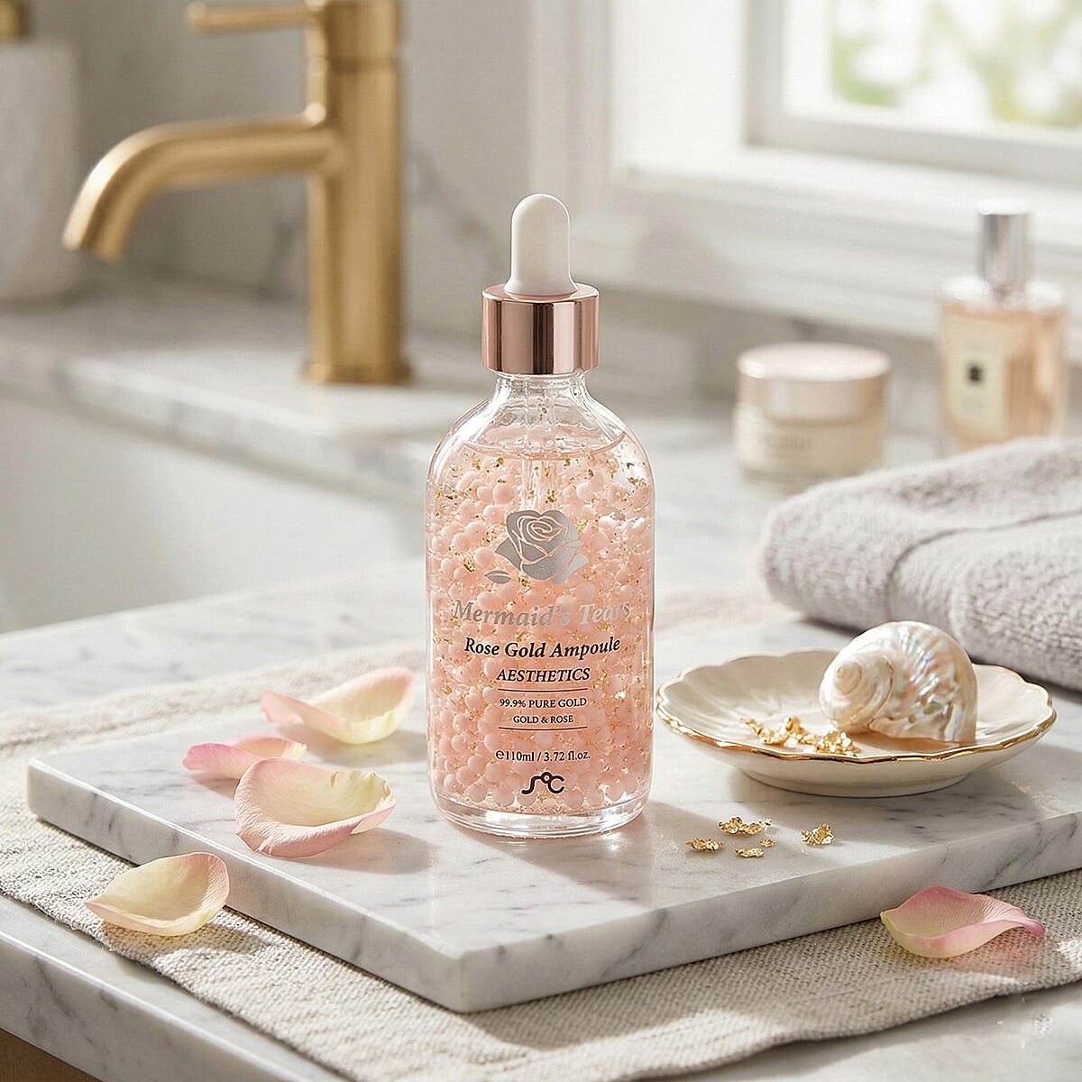 Aesthetics Mermaid's Tears Rose Double Ampoule (3.72oz) Made in Korea image number 1