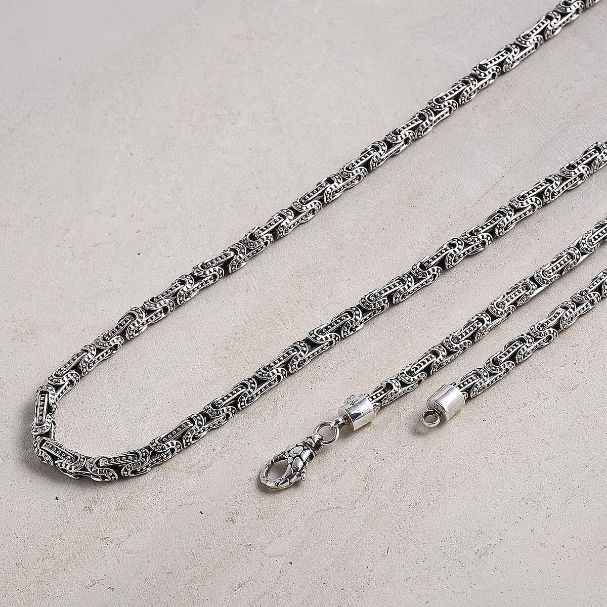 D'Joy Bali Legacy Byzantine Chain Necklace in Sterling Silver 41.20 Grams (20 Inches) image number 1