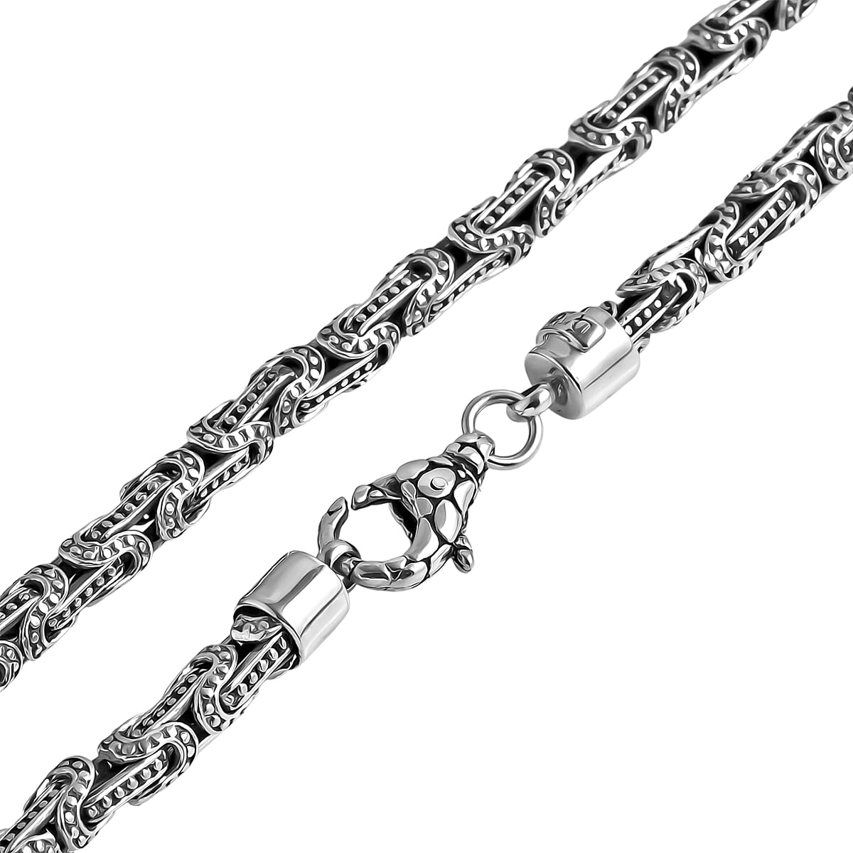 D'Joy Bali Legacy Byzantine Chain Necklace in Sterling Silver 41.20 Grams (20 Inches) image number 3