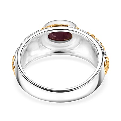 D'Joy Bali Legacy Niassa Ruby (FF) 1.75 ctw Ring in 22K Vermeil YG Over Sterling Silver (Size 8.0)