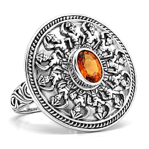 D'Joy Bali Legacy Santa Ana Madeira Citrine 1.15 ctw Ring in Sterling Silver (Size 10.0)
