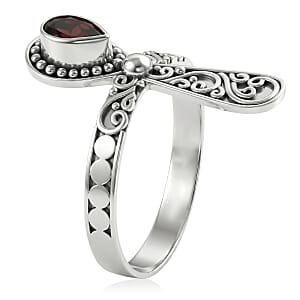 D'Joy Bali Legacy Morro Redondo Pink Tourmaline 0.35 ctw Cross Ring in Sterling Silver (Size 10.0)