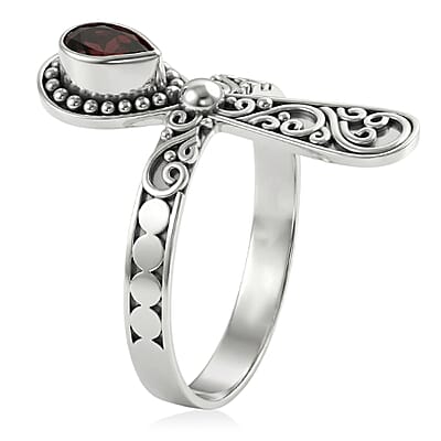 D'Joy Bali Legacy Morro Redondo Pink Tourmaline 0.35 ctw Cross Ring in Sterling Silver (Size 5.0)
