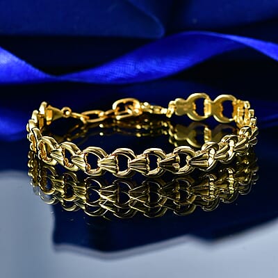 EverTrue Bronzella Collection Bracelet in 18K YG Plated Bronze (6.50-8In)