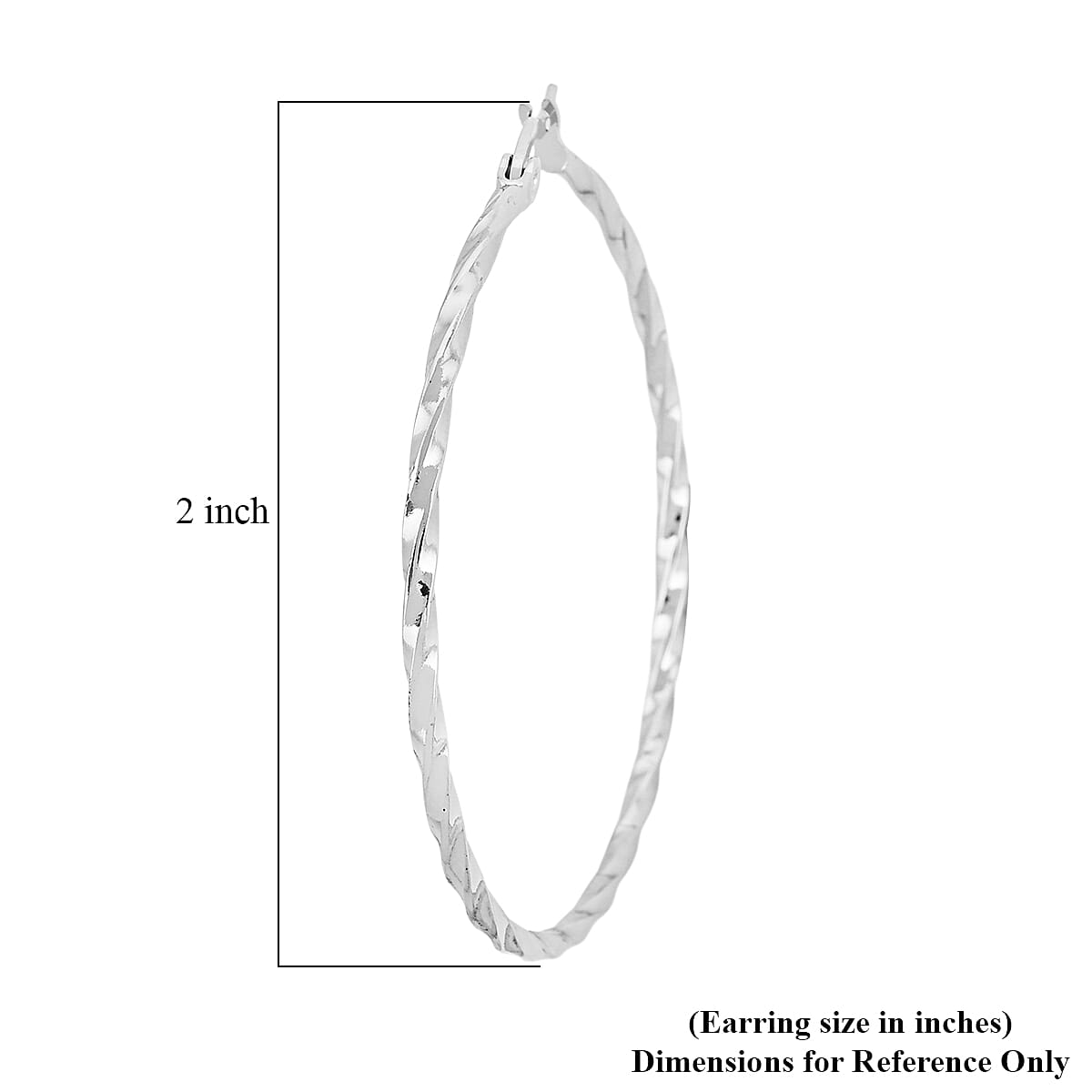 Twisted Hoop Earrings in Stainless Steel image number 4