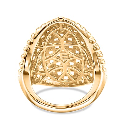 EverTrue Bronzella Collection Caviar Bead Dome Ring in 18K YG Plated Bronze (Size 5.0)