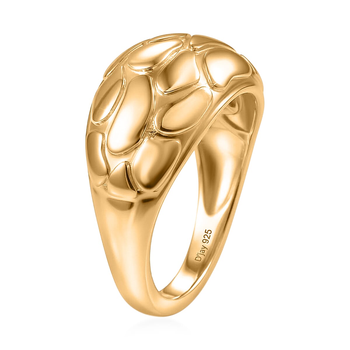 D'Joy Pebbles Ring in 18K Vermeil Yellow Gold Over Sterling Silver 6.70 Grams image number 3