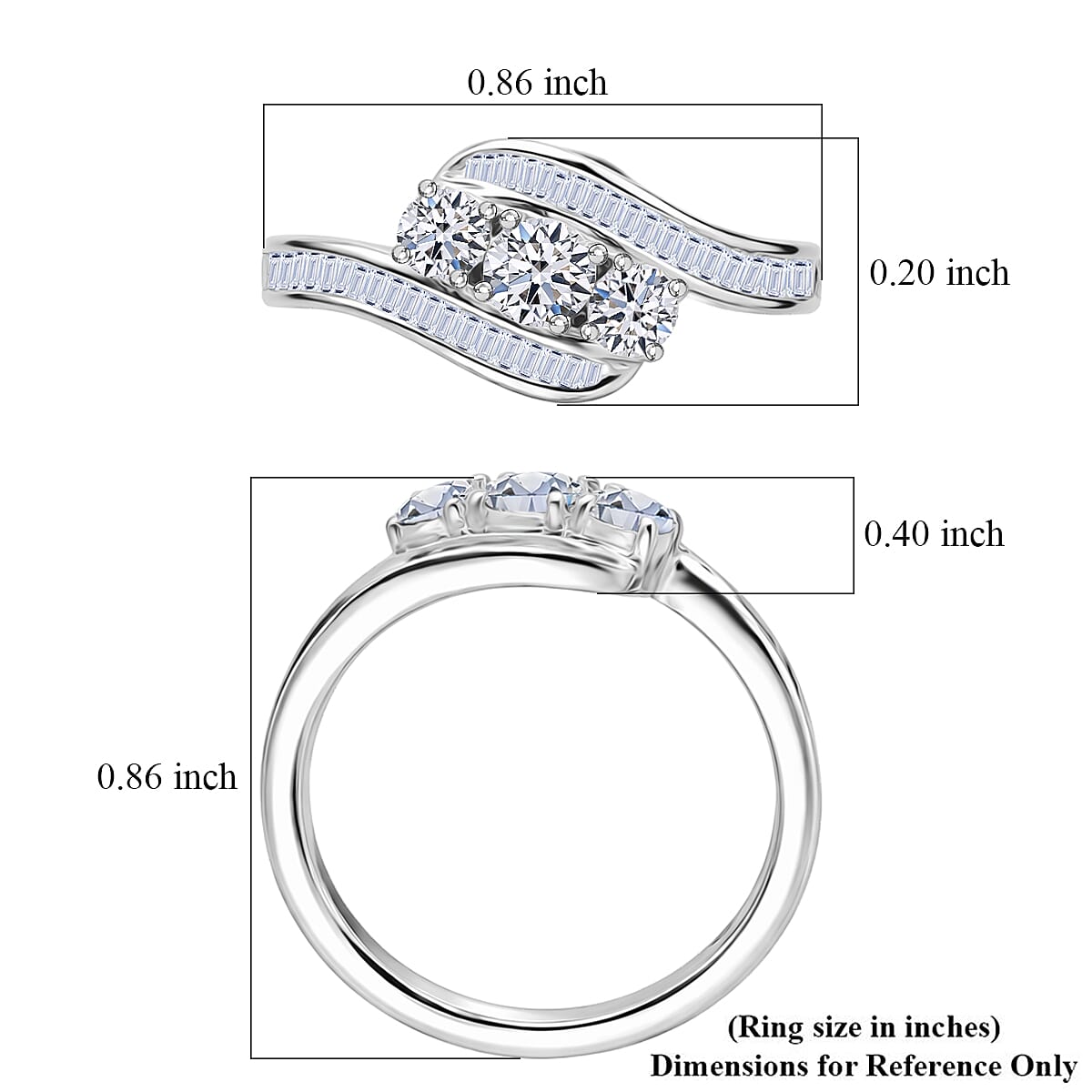 Luxuriant Lab Grown Diamond G-H SI 1.00 ctw Ring in Rhodium Over Sterling Silver (Size 10.0) image number 5