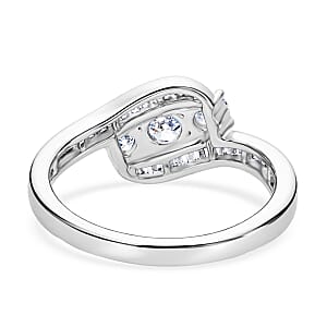 Luxuriant Lab Grown Diamond G-H SI 1.00 ctw Ring in Rhodium Over Sterling Silver (Size 10.0)