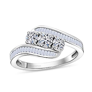 Luxuriant Lab Grown Diamond G-H SI 1.00 ctw Ring in Rhodium Over Sterling Silver (Size 10.0)