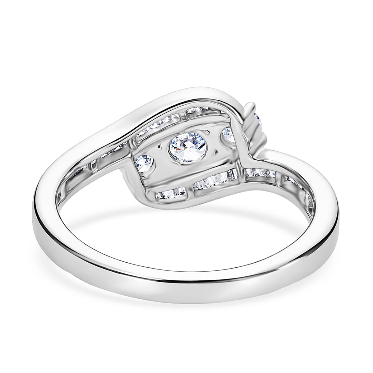 Luxuriant Lab Grown Diamond G-H SI 1.00 ctw Ring in Rhodium Over Sterling Silver (Size 10.0) image number 4