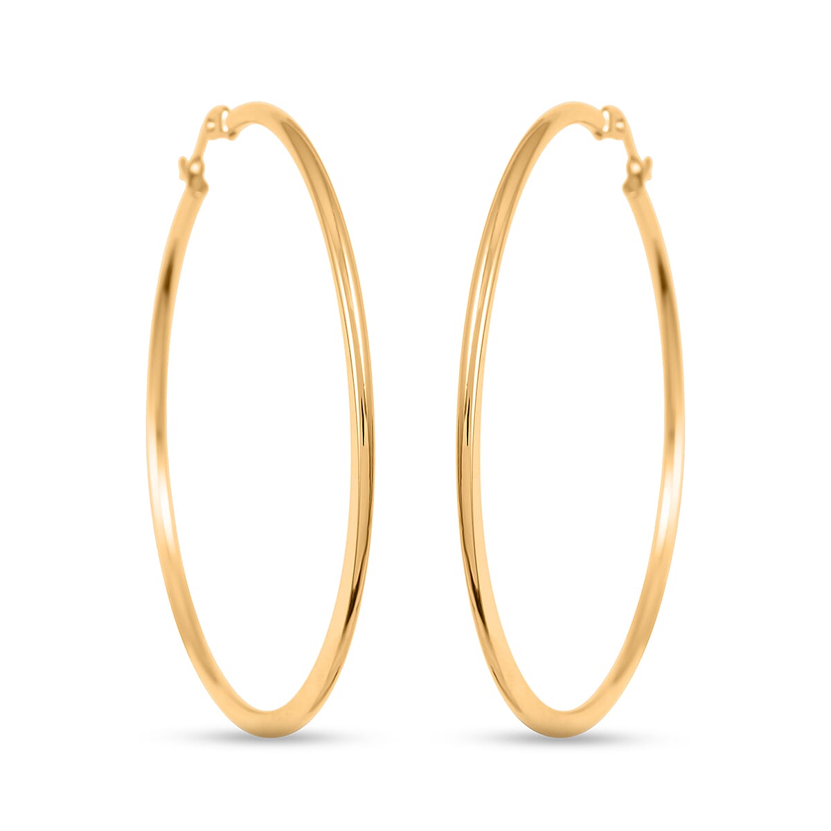 Classic Endless Hoop Earrings in ION Plated YG Stainless Steel
