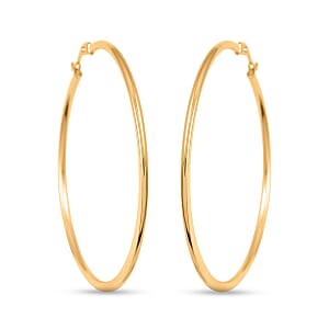 Hoop Earrings in ION Plated YG Stainless Steel