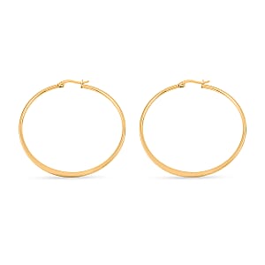 Hoop Earrings in ION Plated YG Stainless Steel