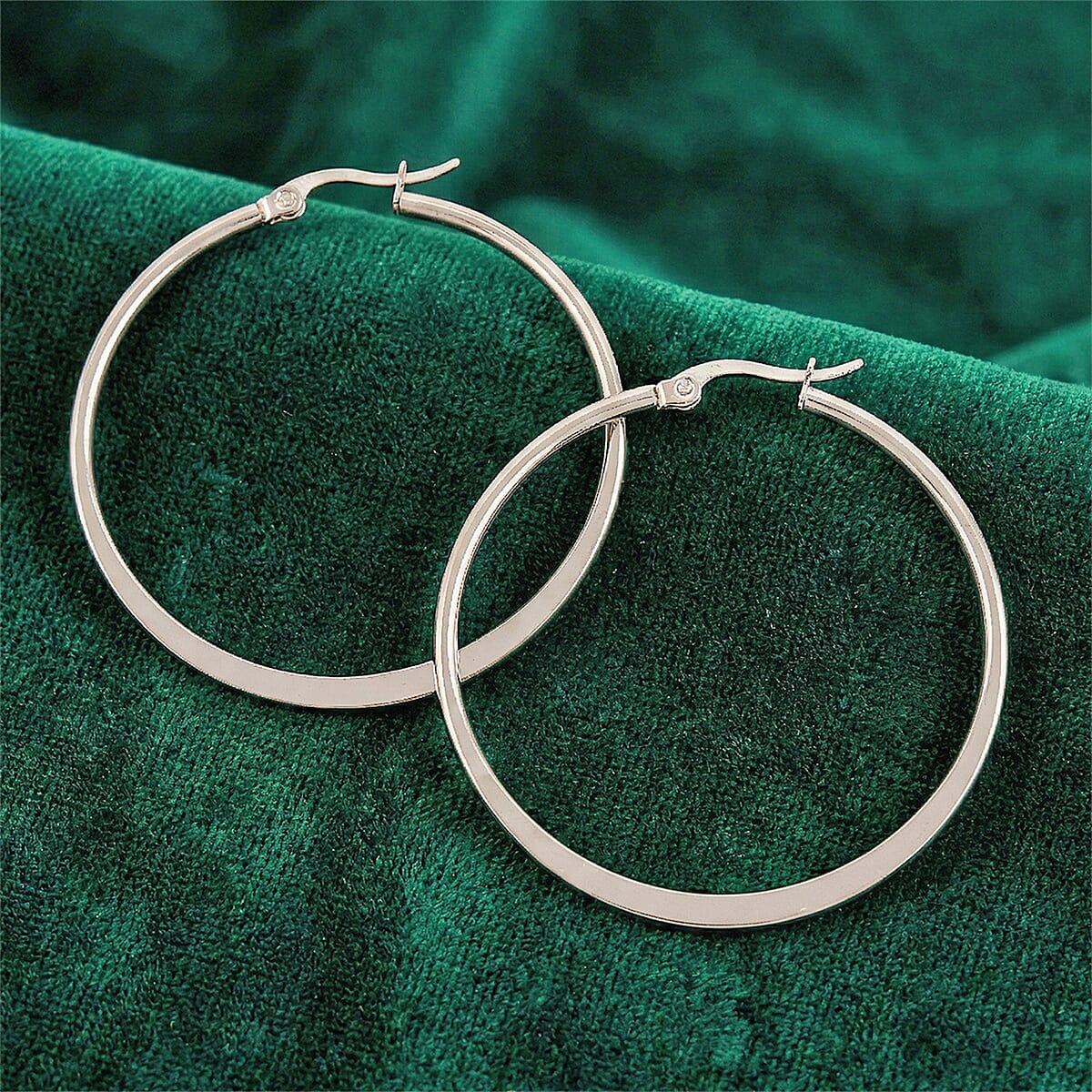 Hoop Earrings in Stainless Steel image number 1