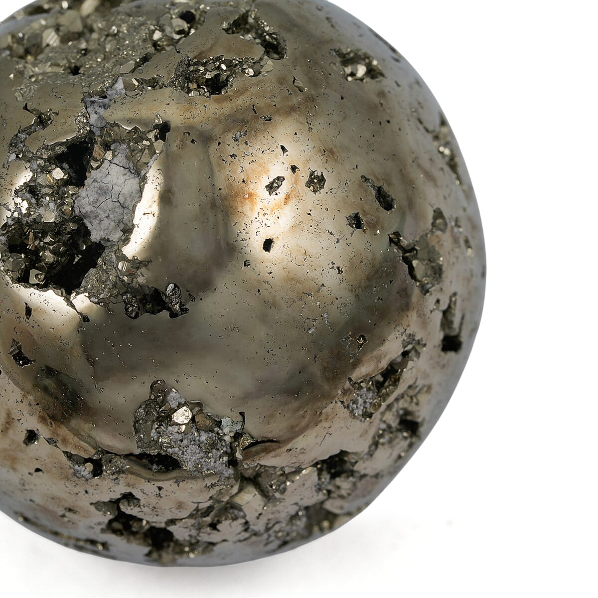Pyrite Sphere Small 1014 ctw with Free Wooden Tripod Cobra Stand
