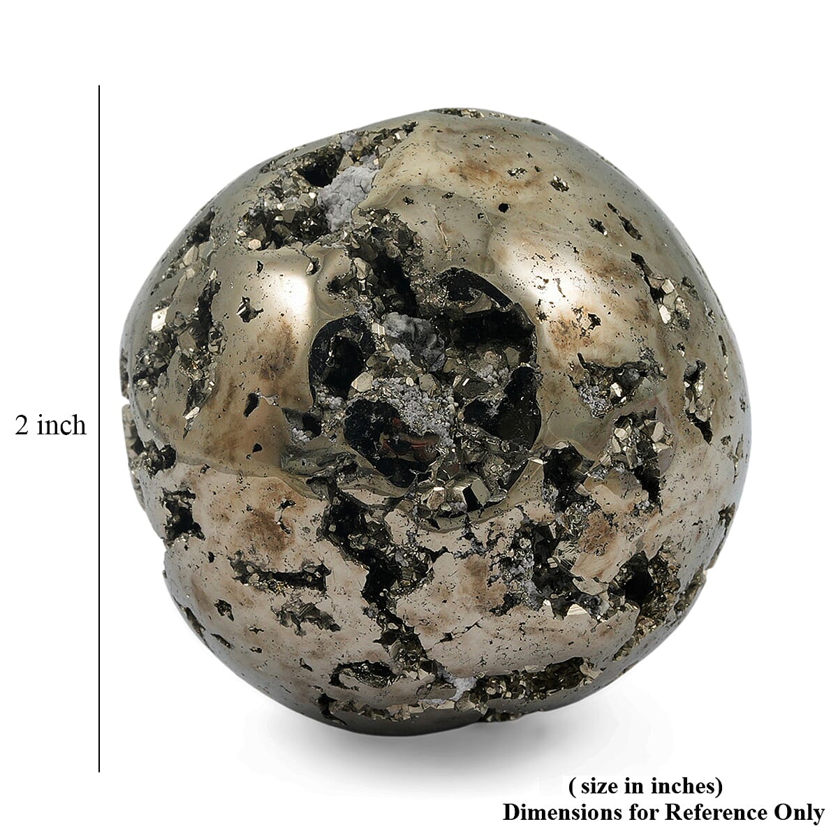 Pyrite Sphere Small 1014 ctw with Free Wooden Tripod Cobra Stand