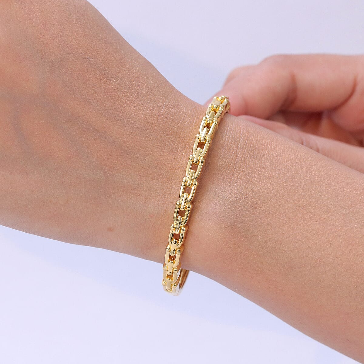EverTrue Bronzella Collection Bangle Bracelet in 18K Yellow Gold Plated Bronze (6.50 In) image number 2