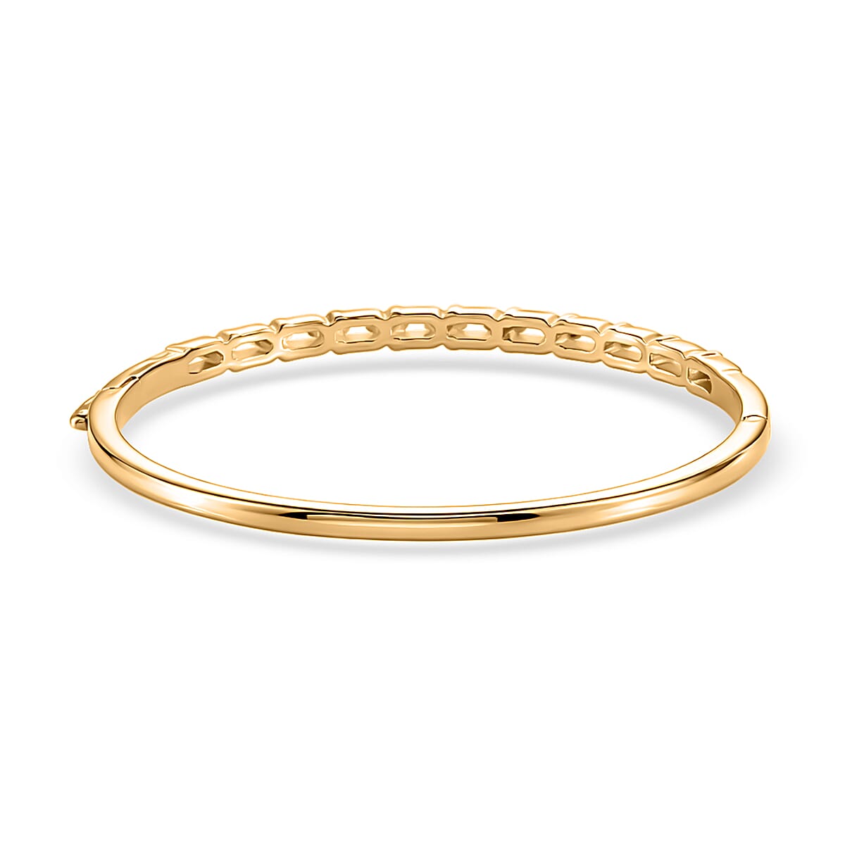 EverTrue Bronzella Collection Bangle Bracelet in 18K Yellow Gold Plated Bronze (6.50 In) image number 4