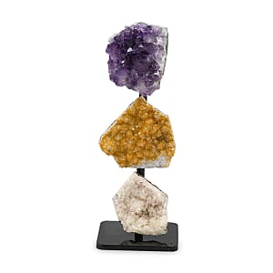 Amethyst, Citrine and Quartz on Stand M