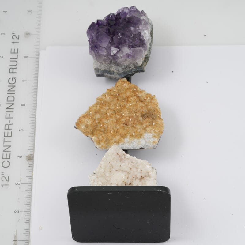 Amethyst, Citrine and Quartz on Stand M