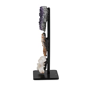 Amethyst, Citrine and Quartz on Stand S