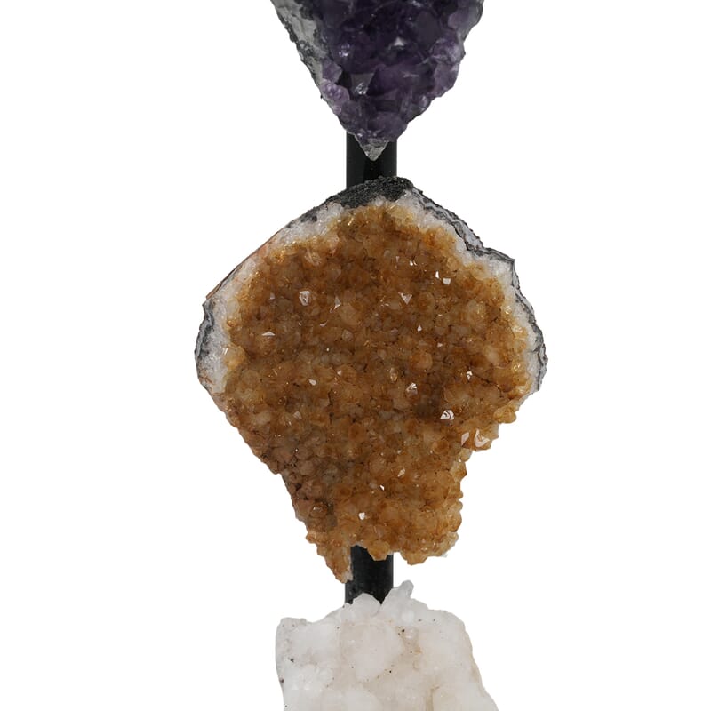 Amethyst, Citrine and Quartz on Stand S