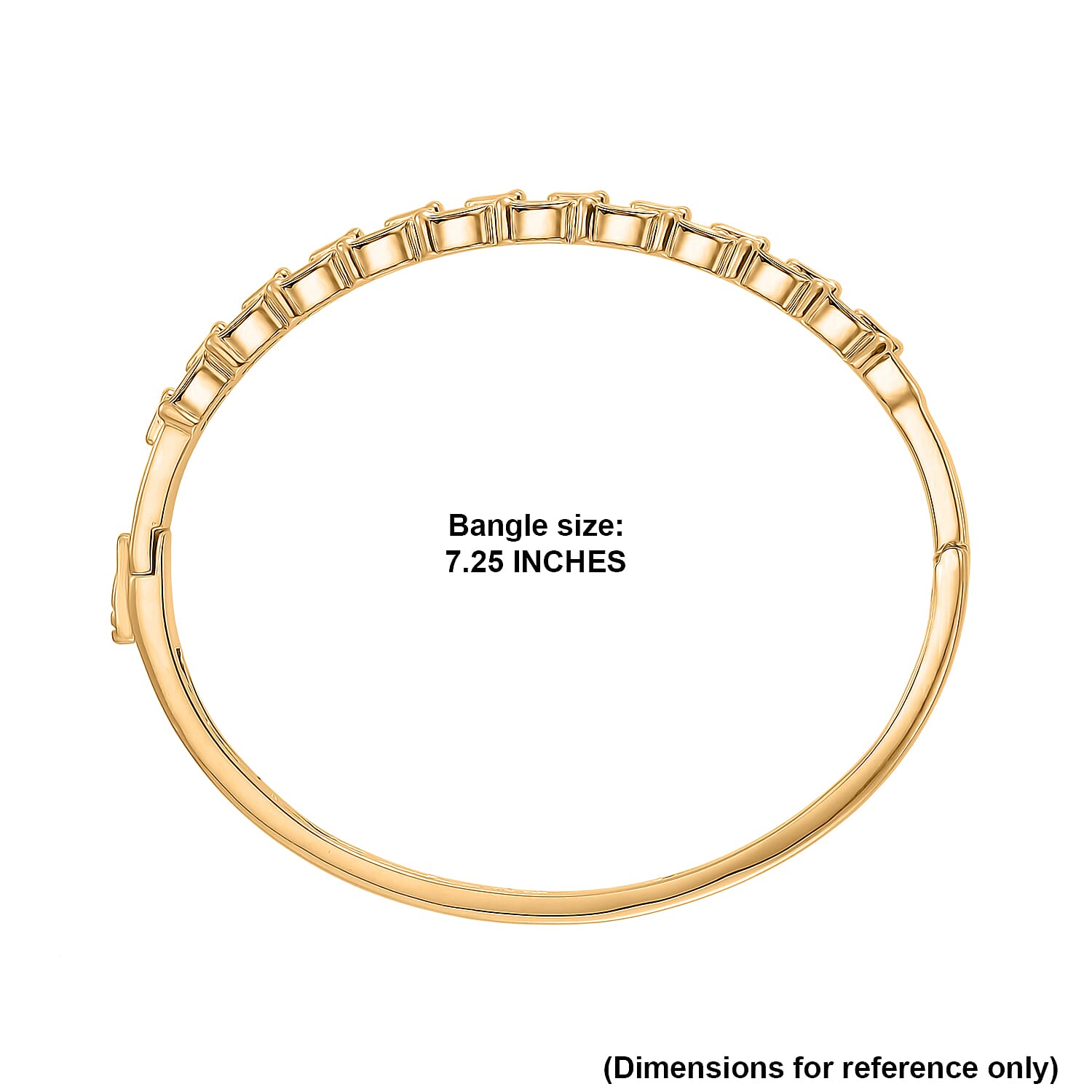 EverTrue Bronzella Collection Fortune Horseshoe Bangle Bracelet in 18K Yellow Gold Plated Bronze (7.25 In)