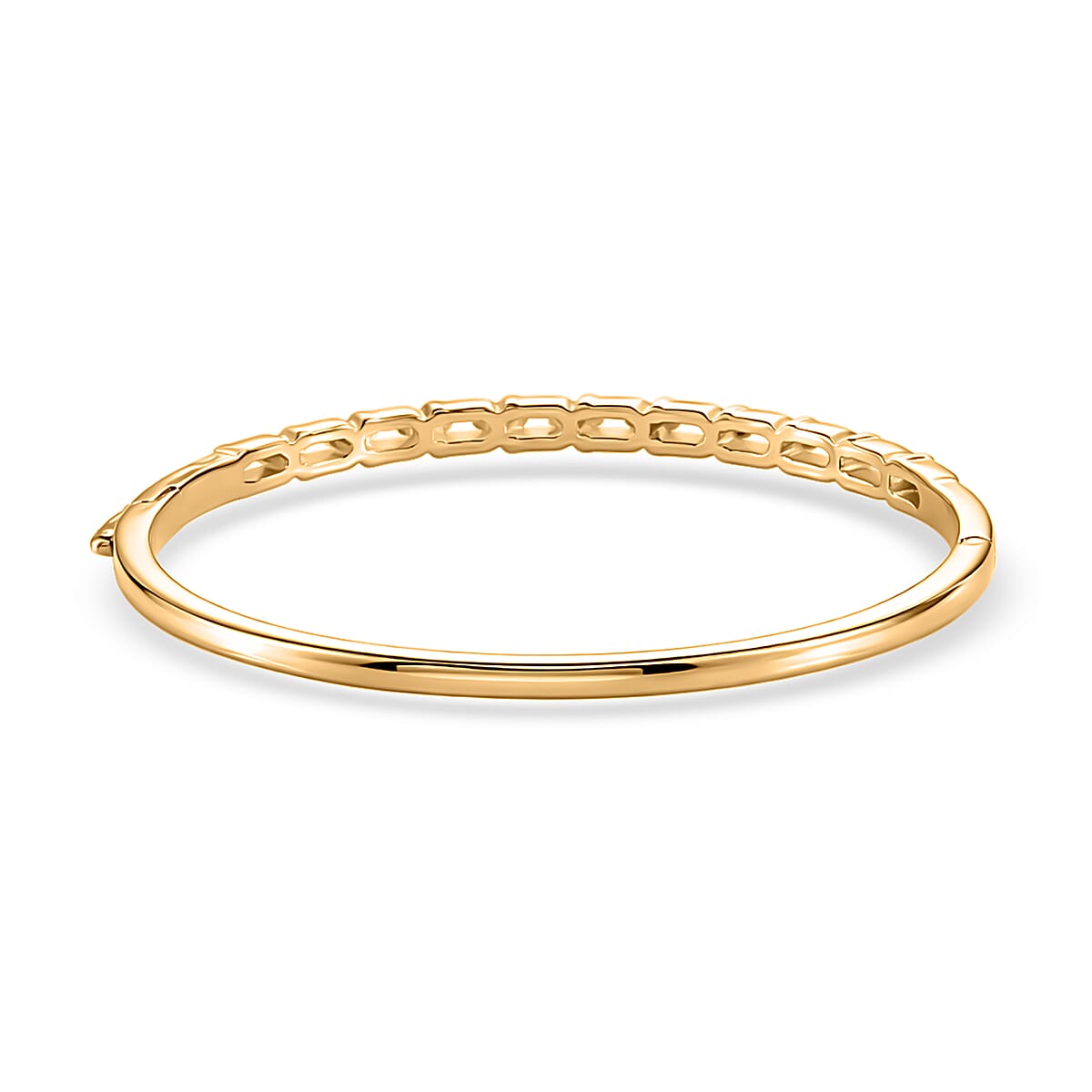 EverTrue Bronzella Collection Bangle Bracelet in 18K Yellow Gold Plated Bronze (8.00 In) image number 4