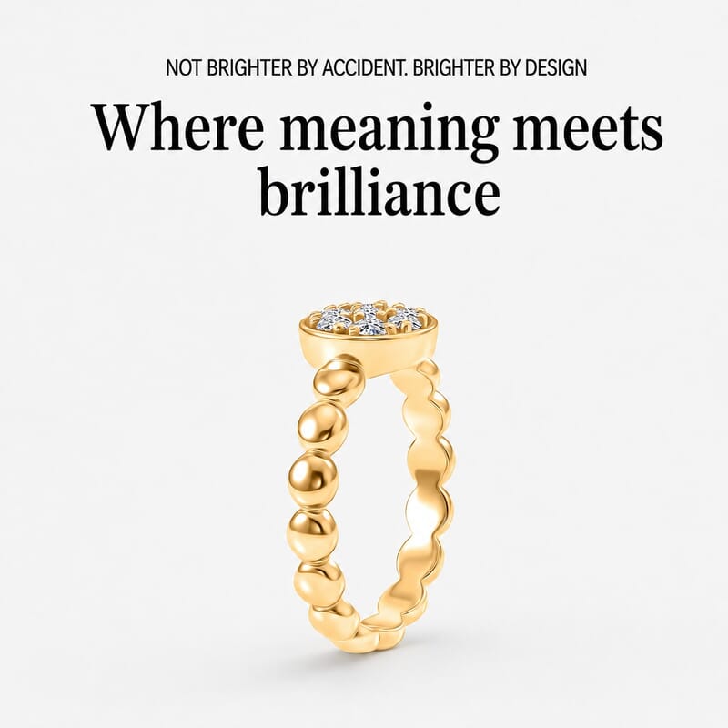 Luxuriant Lab Grown Diamond G-H SI 0.35 ctw Cluster Ring in 18K Vermeil Yellow Gold Over Sterling Silver (Size   10.0