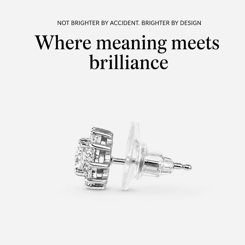 Luxuriant Lab Grown Diamond G-H SI 0.90 ctw Floral Earrings in Rhodium Over Sterling Silver
