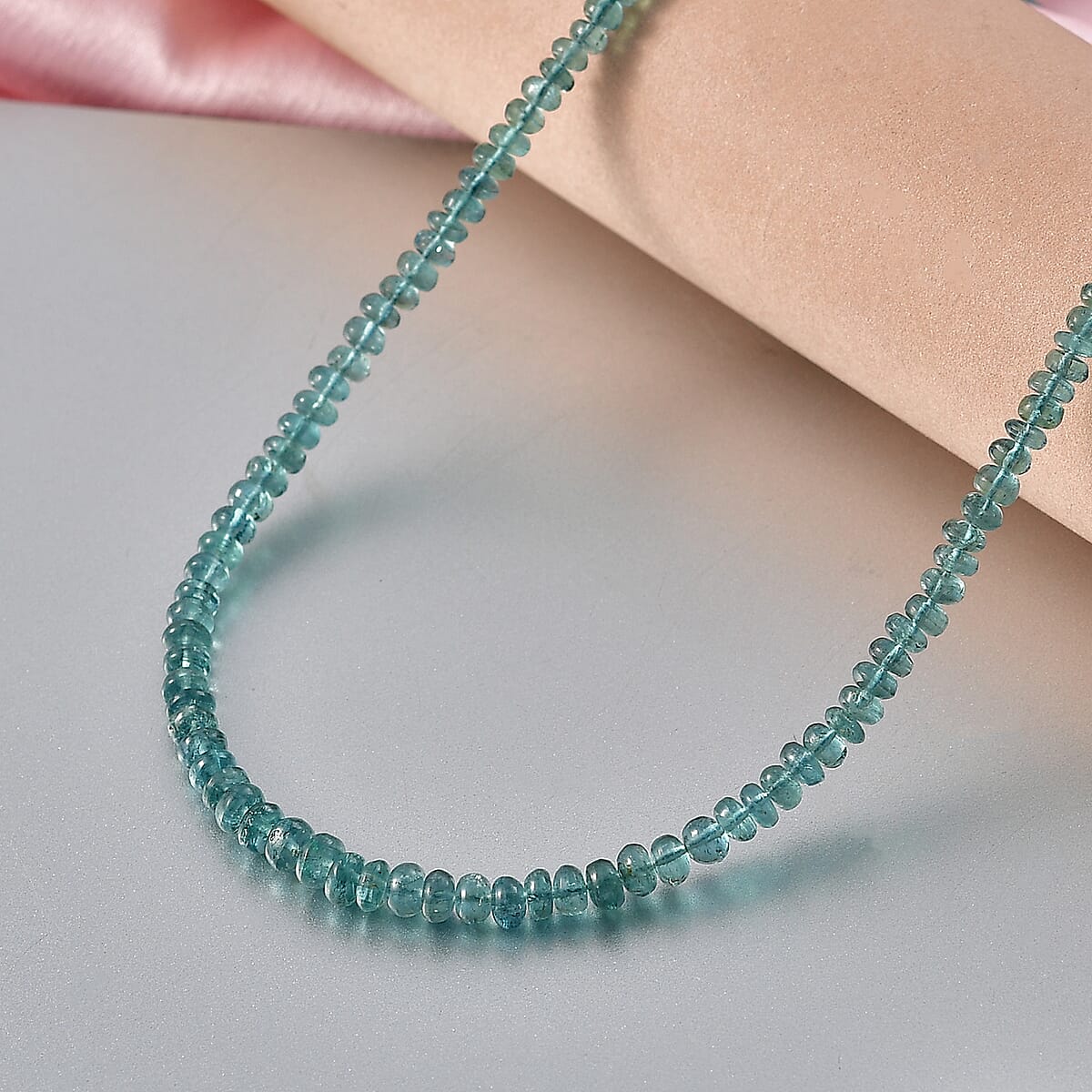 Luxoro 14K Yellow Gold  AAA   Lagoon Tourmaline  Beads Necklace (Size - 18) 51.00 ctw image number 1