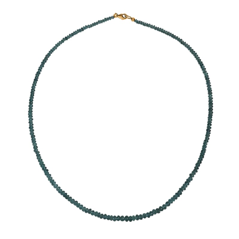 Luxoro AAA Pirineu Lagoon Tourmaline 51.00 ctw Beaded Necklace in 14K Yellow Gold 18 Inches