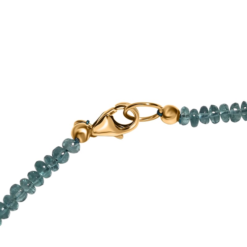 Luxoro AAA Pirineu Lagoon Tourmaline 51.00 ctw Beaded Necklace in 14K Yellow Gold 18 Inches