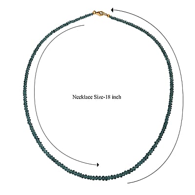 Luxoro AAA Pirineu Lagoon Tourmaline 51.00 ctw Beaded Necklace in 14K Yellow Gold 18 Inches