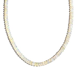 Luxoro AAA Ethiopian Welo Opal 55.00 ctw Beaded Necklace in 10K Yellow Gold (18 Inches)