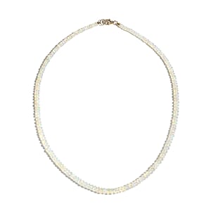 Luxoro AAA Ethiopian Welo Opal 55.00 ctw Beaded Necklace in 10K Yellow Gold (18 Inches)