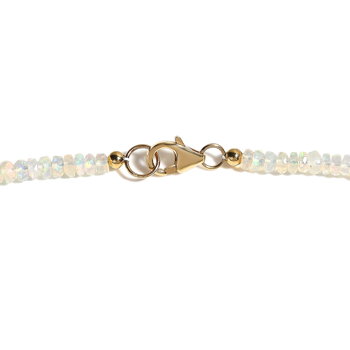 Luxoro AAA Ethiopian Welo Opal 55.00 ctw Beaded Necklace in 10K Yellow Gold (18 Inches) image number 4