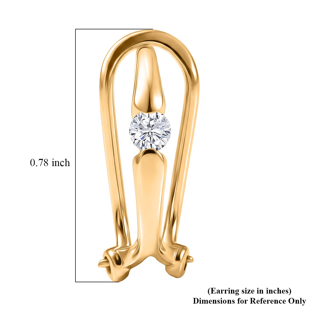 Luxuriant Lab Grown Diamond (G-H, SI) Earrings in 18K Vermeil YG Over Sterling Silver 0.30 ctw image number 4