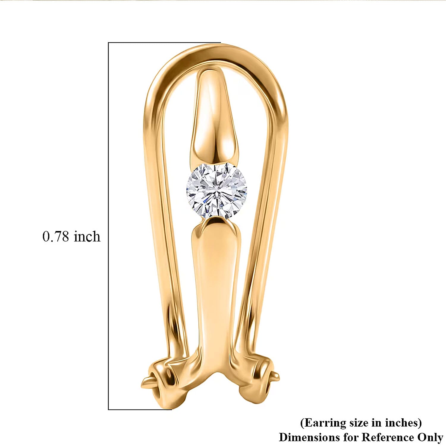 Luxuriant Lab Grown Diamond G-H SI 0.30 ctw Earrings in 18K Vermeil Yellow Gold Over Sterling Silver (Del. In 10-12 Days)