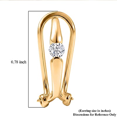 Luxuriant Lab Grown Diamond G-H SI 0.30 ctw Earrings in 18K Vermeil Yellow Gold Over Sterling Silver