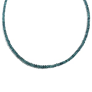 Certified & Appraised Rhapsody AAAA Monte Belo Indicolite 53.50 ctw Beaded Necklace in 950 Platinum (18-20 Inches)